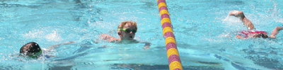 De Anza kids triathlon three swimmers: 