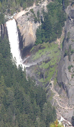 Vernal Fall from Glacier Point: 