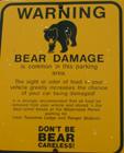 bear damage common sign: 