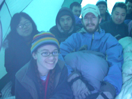crowded tent snow 2005 four: 