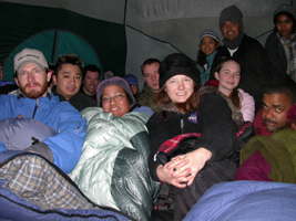 group photo in tent 2005 Yosemite: 