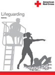 lifeguarding 2012 text cover: cover of a lifeguard manual showing line drawings of three lifeguards