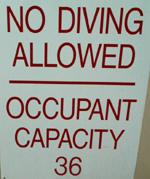 no diving occupancy 36: 