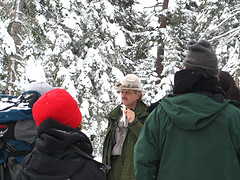 ranger talking about weasels in winter copyright Monica Colmenares: 