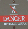 sign danger thermal area.: sign danger thermal area