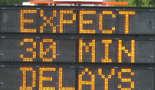sign expect delays: sign expect 30 minute delays