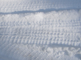 tire tracks in snow: tire tracks in snow