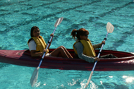 two more girls kayak in pool 2005: 
