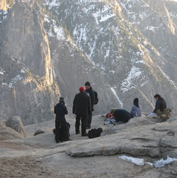 Feb 2007 at top of Yosemite falls trail photo by Howard Wang?: 