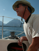 Alan Ahlstrand sailing Jackson Lake tetons 2007: 