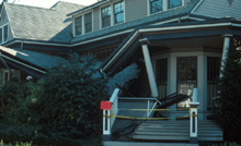 Failure of the porch on a frame house Loma Prieta USGS photo: 