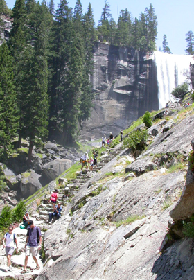 Mist trail staircase: 