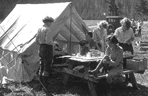 girls camping 1932 NPS archive photo: 