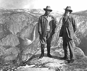 NPS historic photo collection Muir and Roosevelt at Glacier Point: 