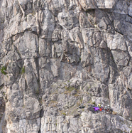 NPS photo of cliffwall during rescue: 