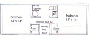 Tetons cabin floorplan 300 pixels: 