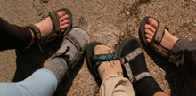 Tetons kayaking footwear: 