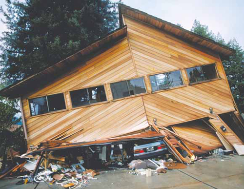 USGS photo collapsed home: 