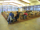 Yosemite Lodge cafeteria: many tables in dining area