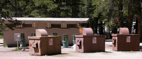 Yosemite restroom and recycling bins: 
