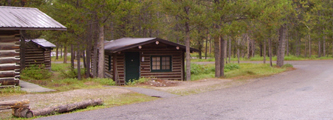 colter bay 1 bdrm cabin 2 dbl 1 single: cabin at intersection of two roads