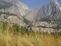 dried up Yosemite Falls in September NPS: 