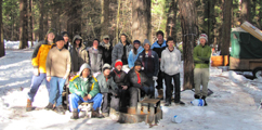 group photo winter 2010: group photo in a snowy Yosemite campsite winter 2010
