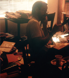 home office right after the 1989 Loma Prieta quake: 