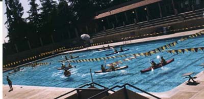 kayaks in pool: kayaks in pool