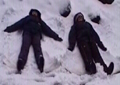 making snow angels: 