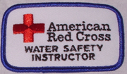 patch American Red Cross Water Safety Instructor: a patch that says American Red Cross Water Safety Instructor