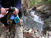 pumping water Yose falls trail: 