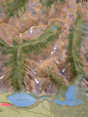 relief map of Jenny and Leigh lakes: 