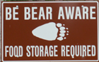 sign be bear aware tetons: 