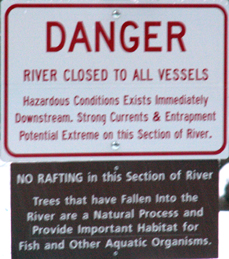 sign river closed Yosemite: 