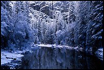 snow along river near El Capitan QTL: 