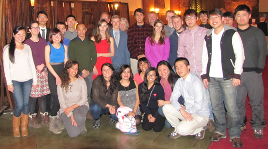 snow camp brunch group photo 2015: a group of people in the Ahwahnee dining room