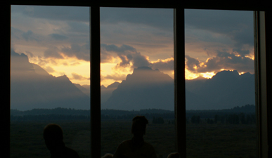 sunset Mural Room Jackson lake Lodge: 