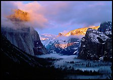 terragalleria Yosemite valley winter glorious pink sunset: terragalleria photo of Yosemite valley winter glorious pink sunset