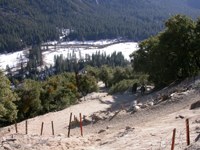 worn switchbacks above Columbia Point.: 