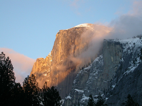 Half Dome sunset Jan 31 2004: 