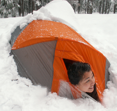 Mary Ann Osburn snow camp morning 2008: 