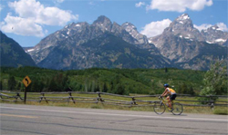 NPS photo cyclist on teton road: 