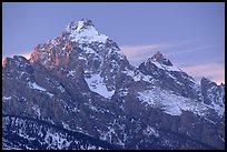 terragalleria peaks and light pink sunset: 