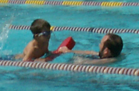 SVKtri 2007 Ken and swimmer: 