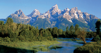 Tetons and river: 