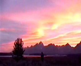 Teton brilliant sunset: 