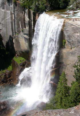 Vernal Fall from trail turnoff near Clark Point: 