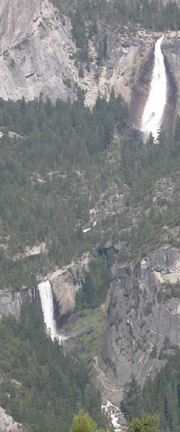 Vernal and Nevada Falls from Glacier Point: 