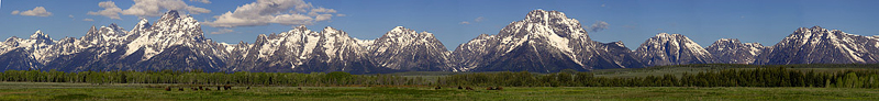 WY_TetonRange copyright EJ Peiker: sagebrush in foreground; a long row of snow capped mountains